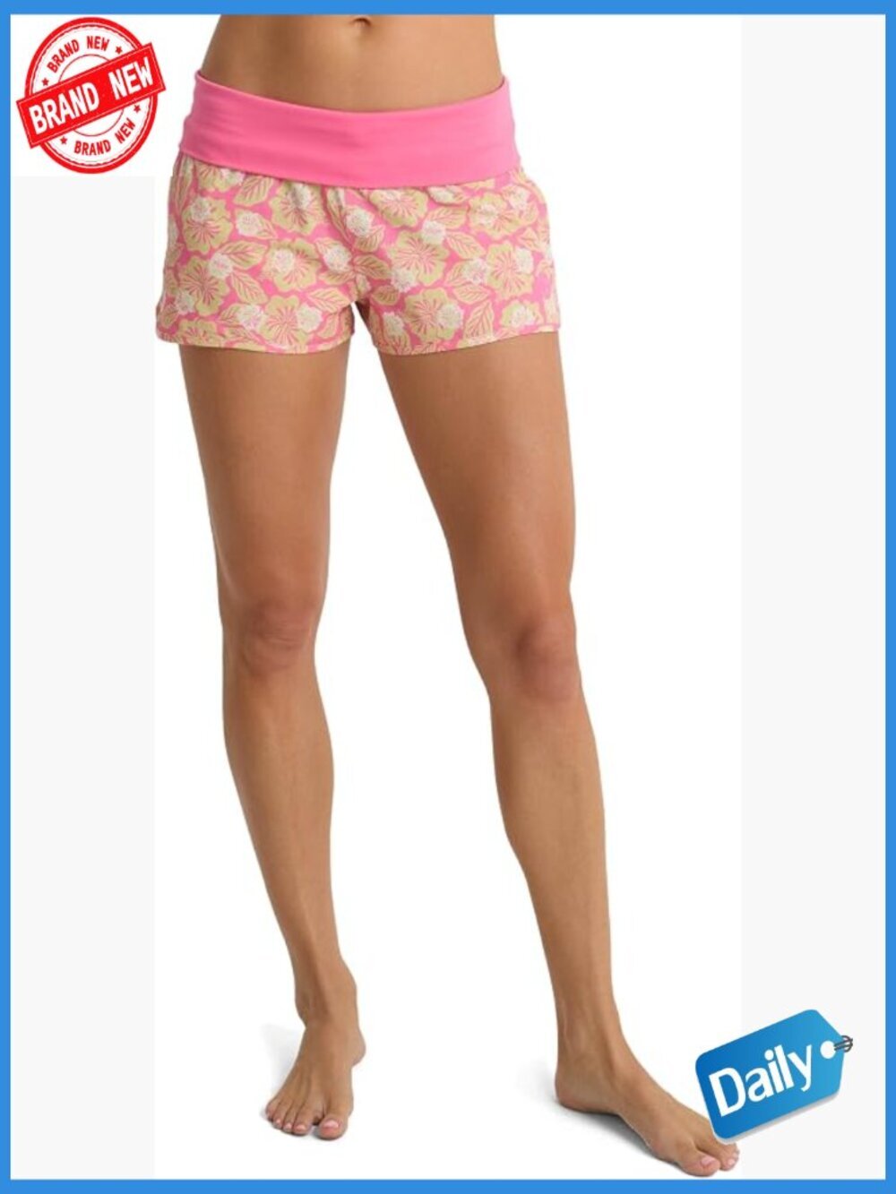 Women's Board Shorts with Tummy Control, 4-Way Stretch, Quick-Dry, UPF 50+